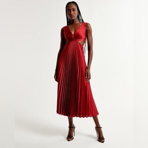 The A&F Giselle Pleated Cutout Maxi Dress